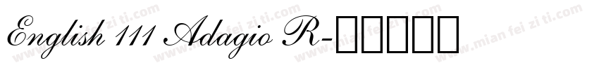 English 111 Adagio R字体转换